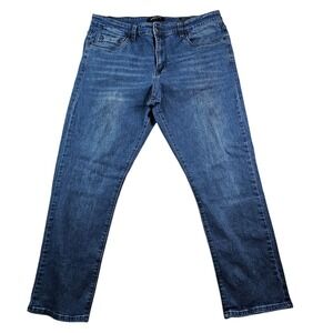 Kenneth Cole Denim Jeans Men's Straight Fit Size 36x29 Blue Cotton Pants